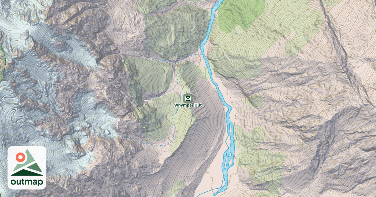 Map of Whymper Hut
