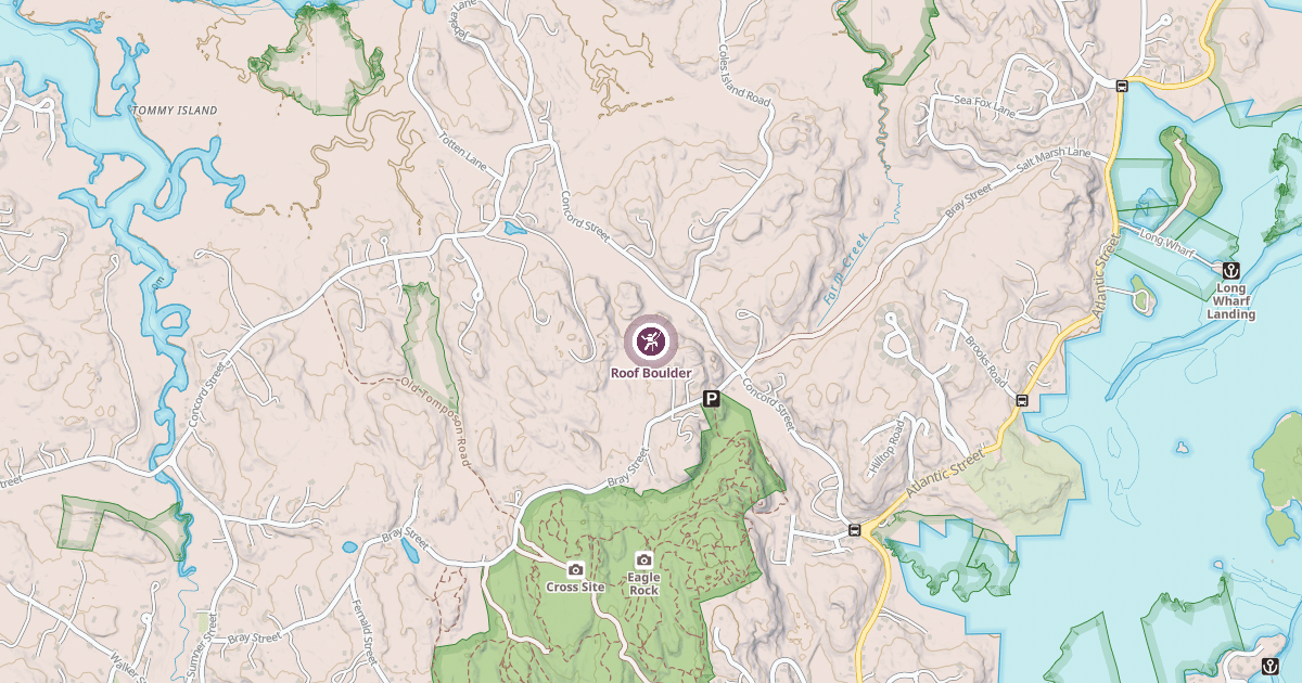 Map preview of Roof Boulder