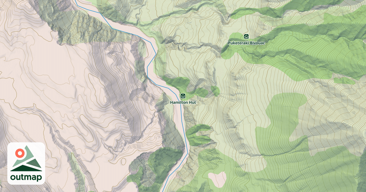 Map of Hamilton Hut
