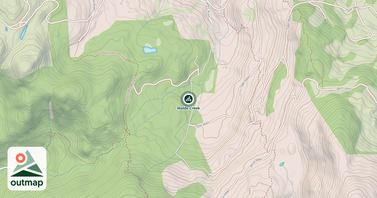 Map of Malde Creek
