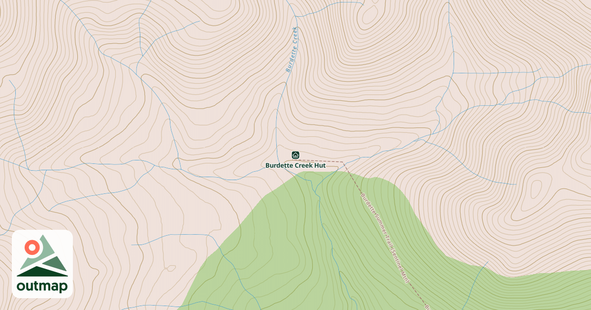 Map of Burdette Creek Hut