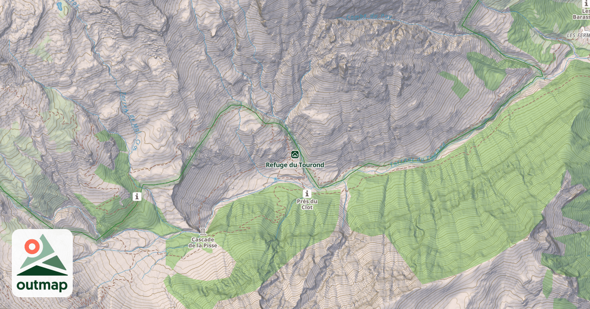 Map of Refuge du Tourond