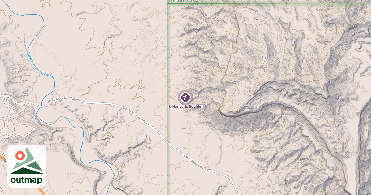 Map of 1. Nanocris Boulder