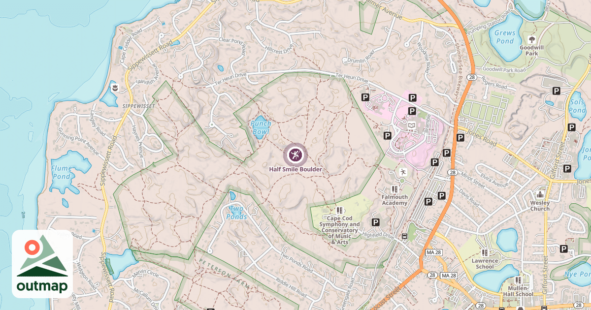 Map of Half Smile Boulder