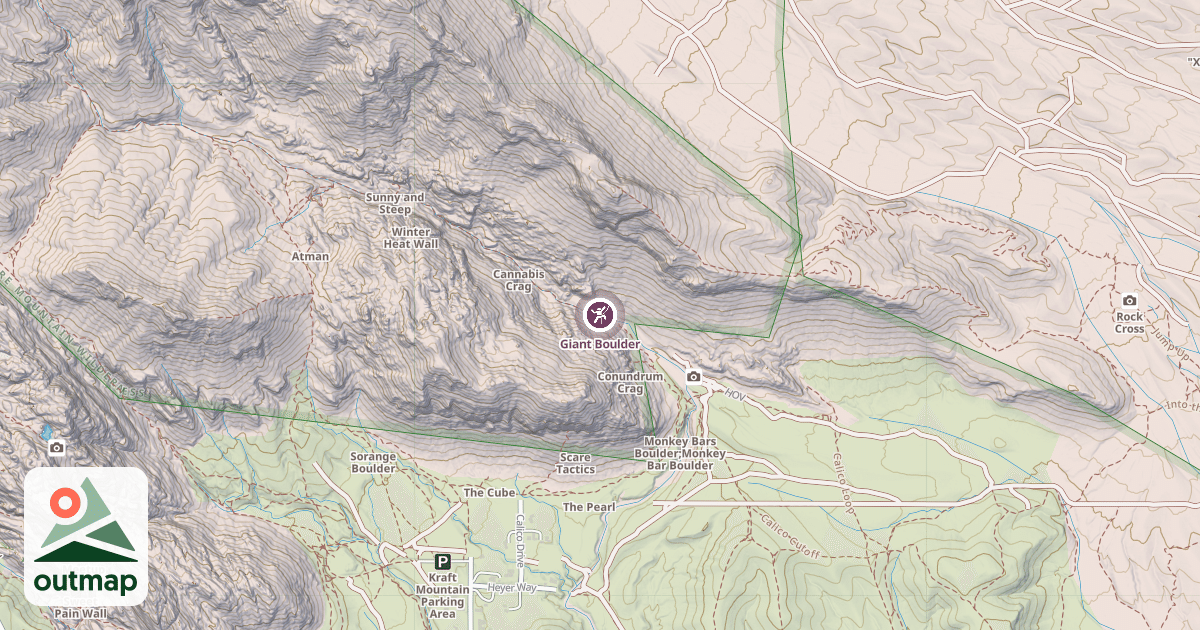 Map of Giant Boulder