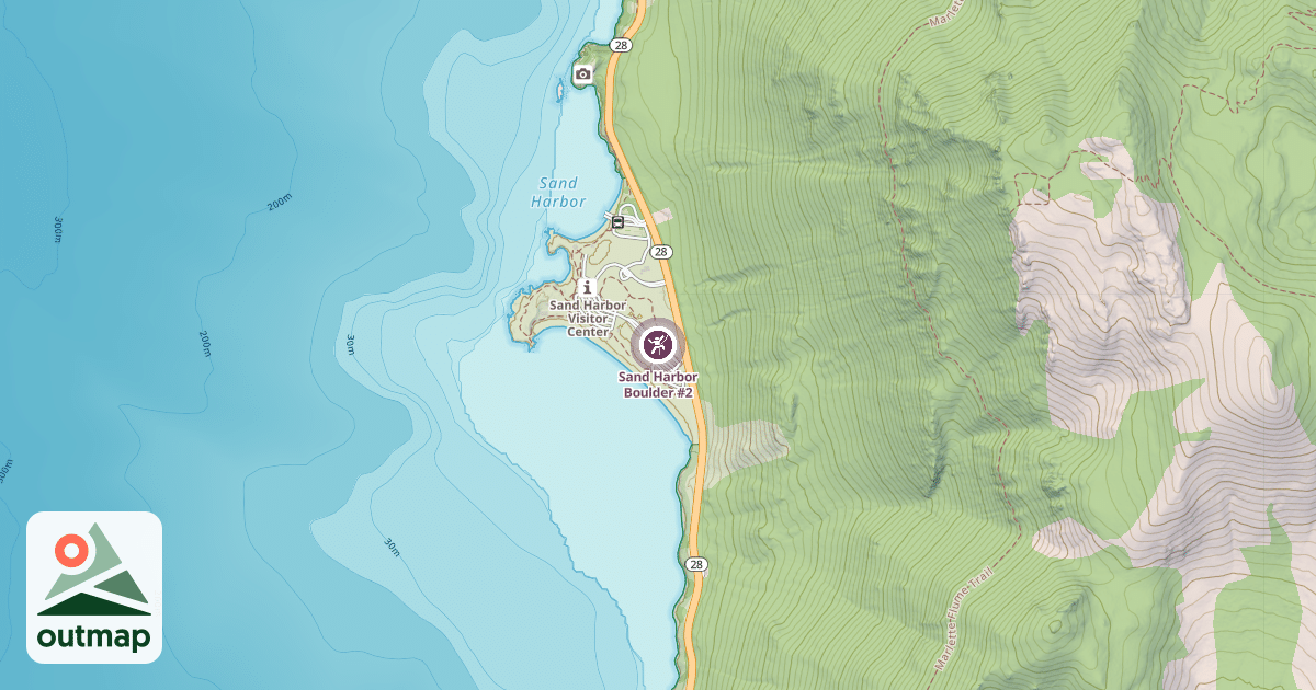 Map of Sand Harbor Boulder #2
