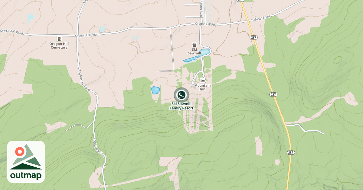 Map of Ski Sawmill Family Resort