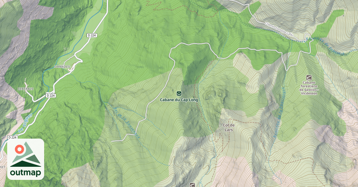 Map of Cabane du Cap Long