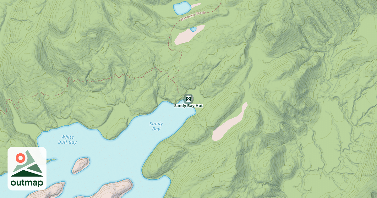 Map of Sandy Bay Hut