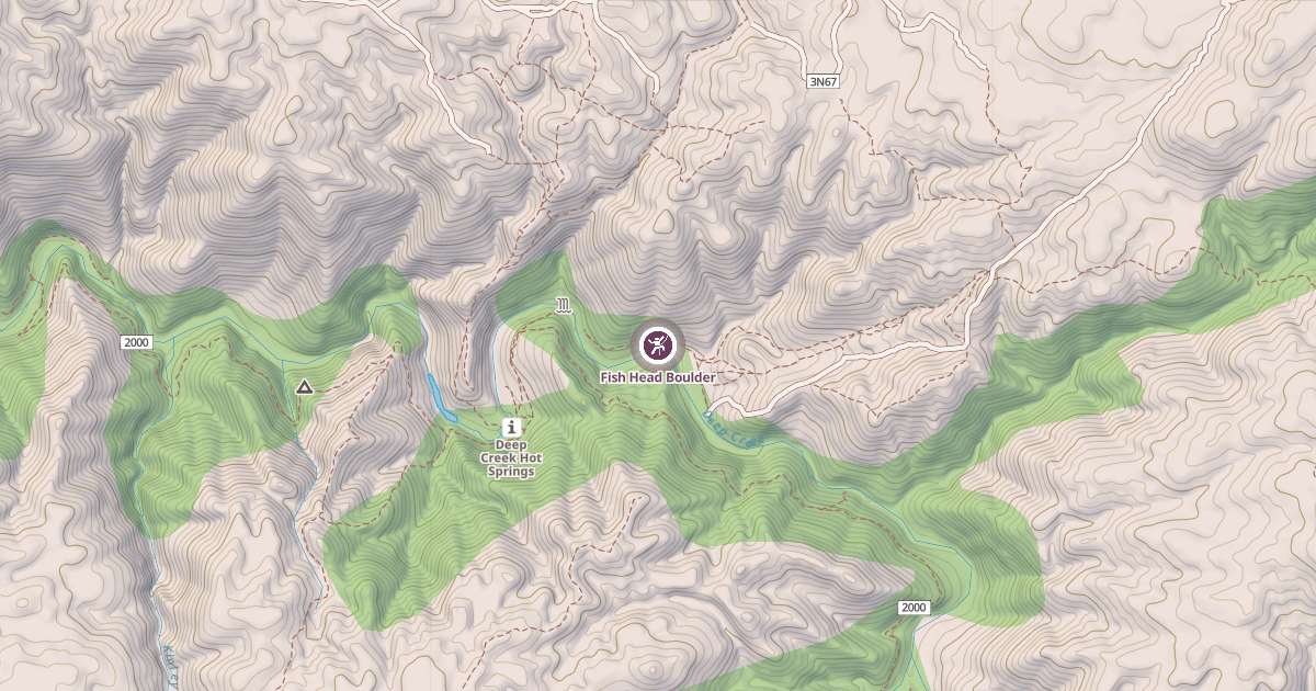 Map preview of Fish Head Boulder