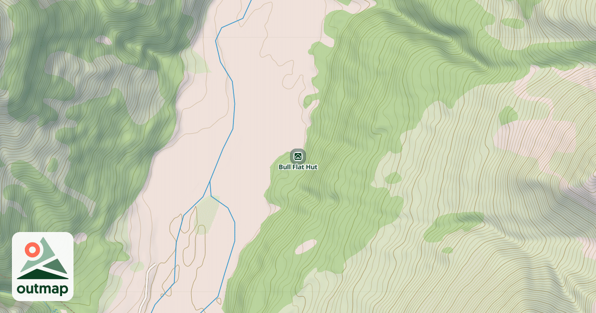 Map of Bull Flat Hut