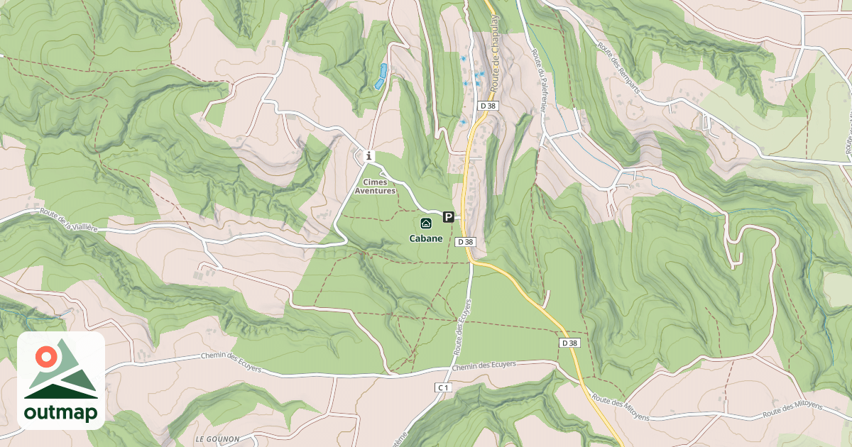 Map of Cabane