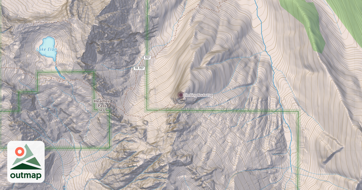Map of Climbing Route Top