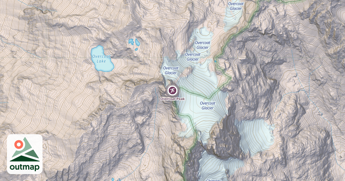 Map of Overcoat Peak