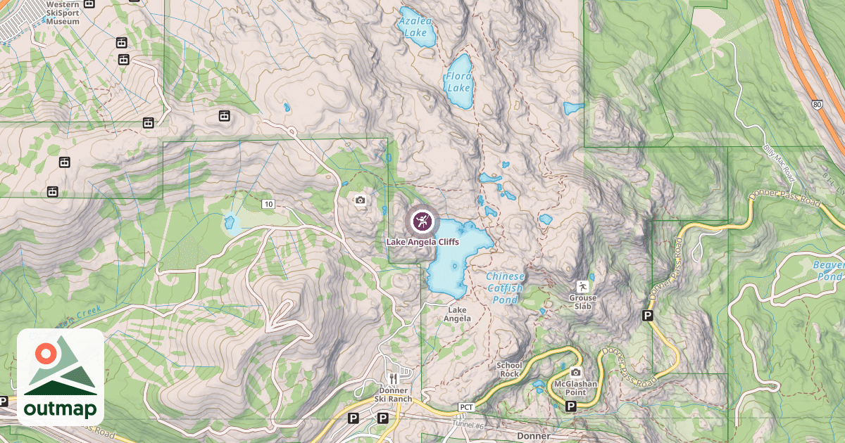 Map of Lake Angela Cliffs