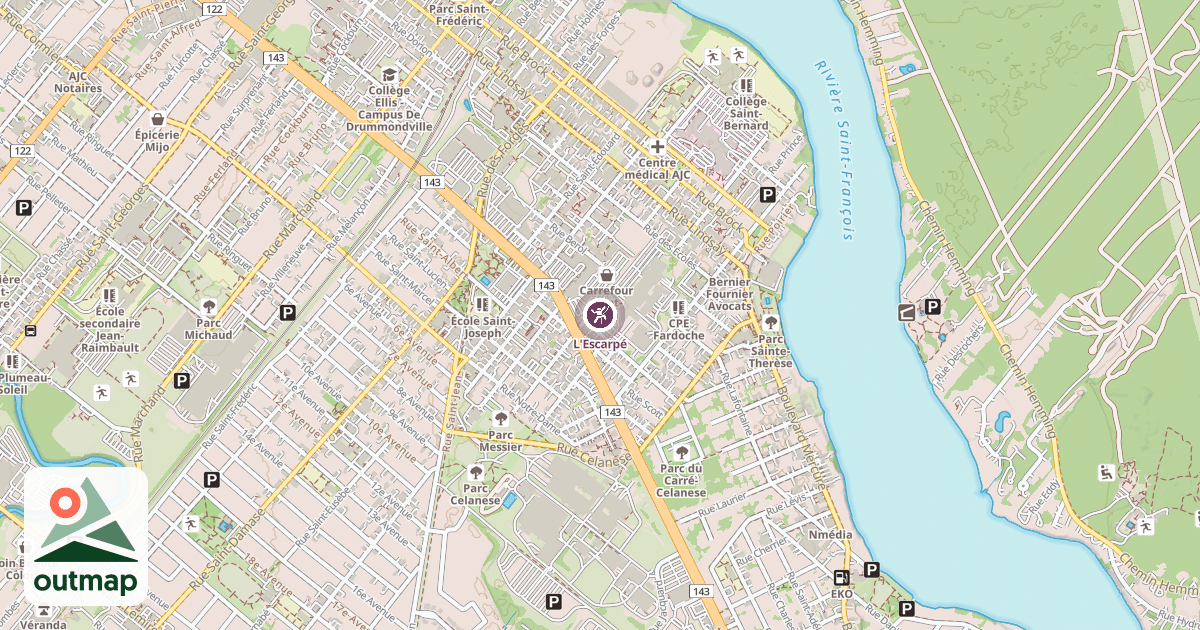 Map of L'Escarpé