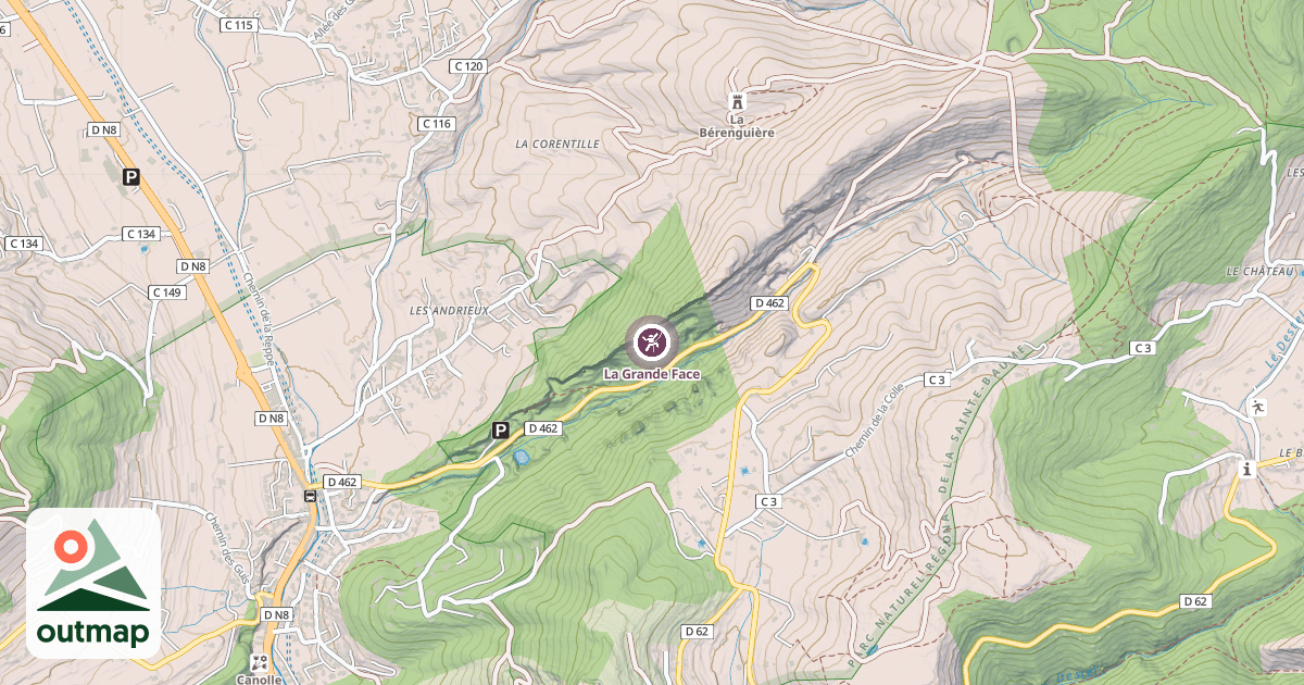 Map of La Grande Face