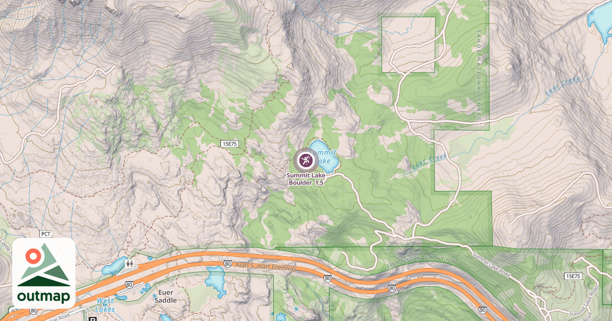 Map of Summit Lake Boulder  1.5