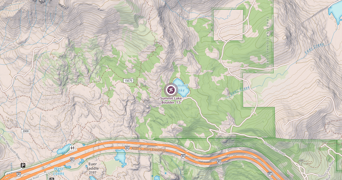 Map preview of Summit Lake Boulder  1.5