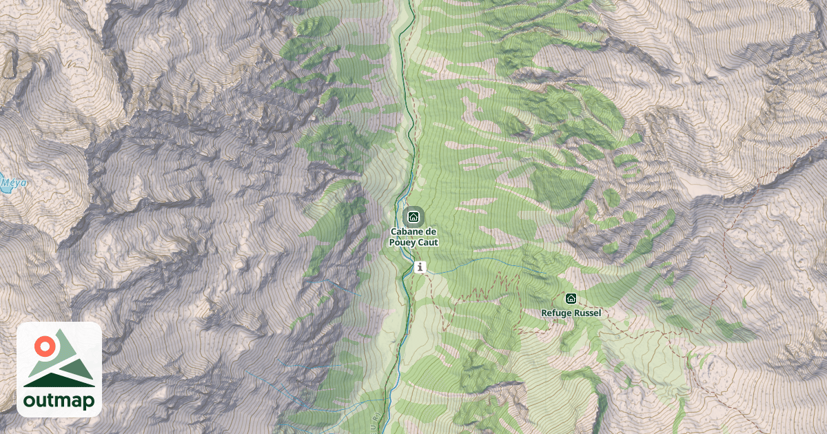 Map of Cabane de Pouey Caut
