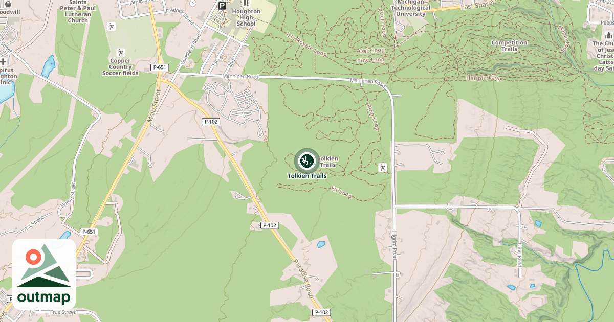 Map of Tolkien Trails