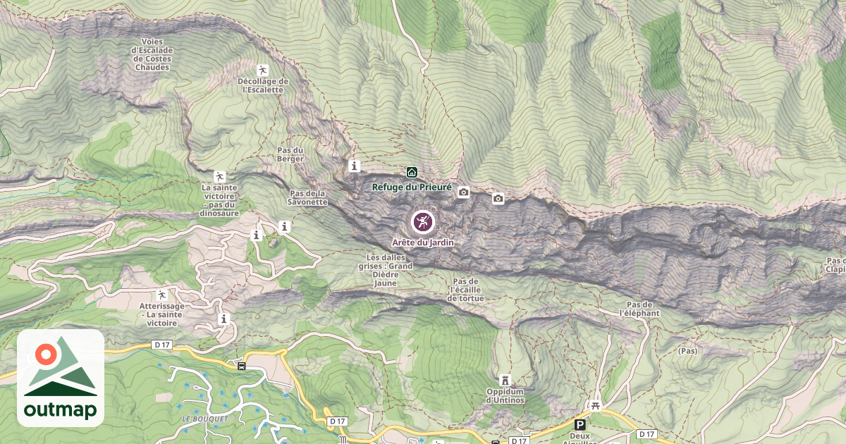 Map of Arête du Jardin