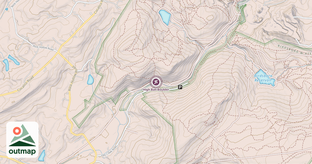 Map of High Ball Boulder