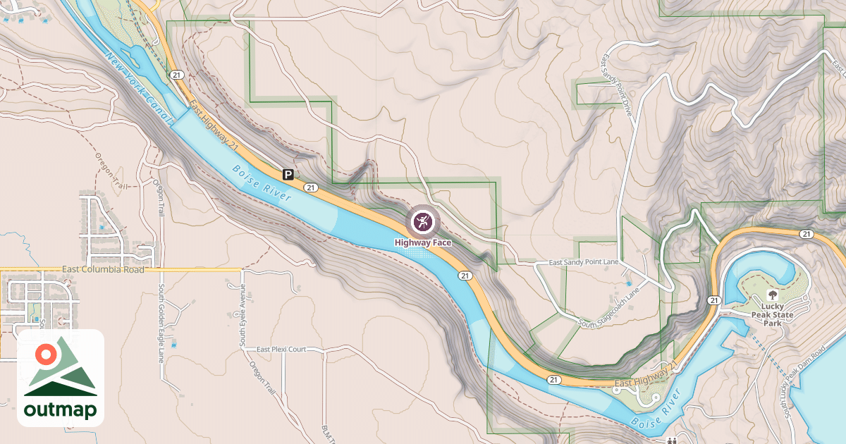 Map of Highway Face