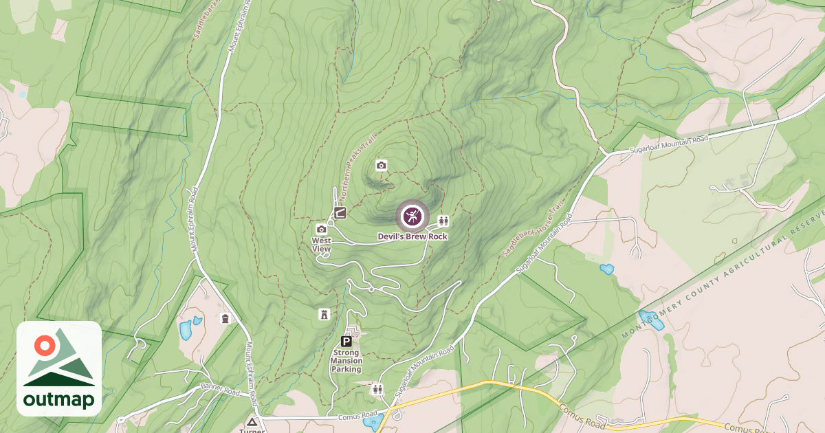 Map of Devil's Brew Rock