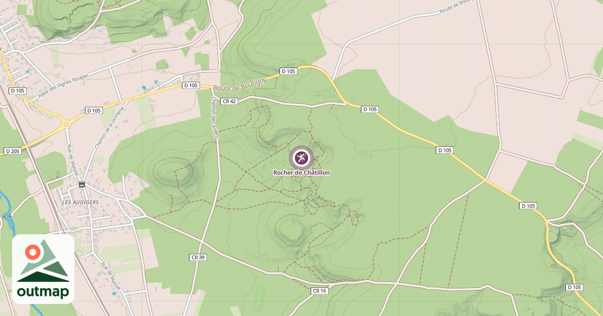 Map of Rocher de Châtillon