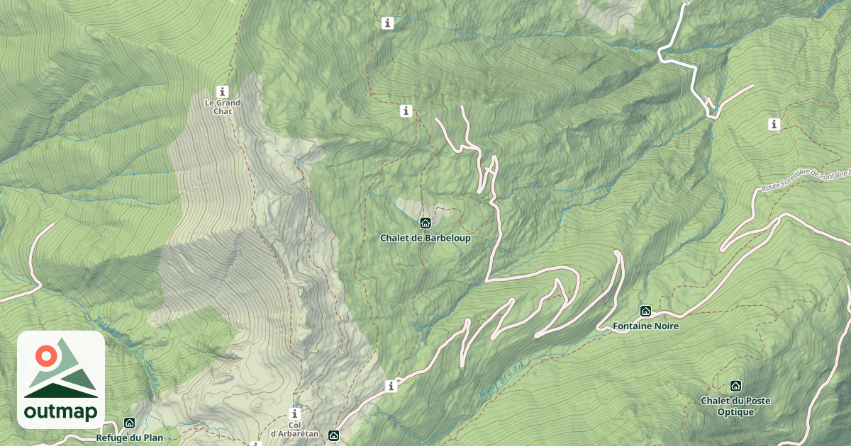 Map of Chalet de Barbeloup