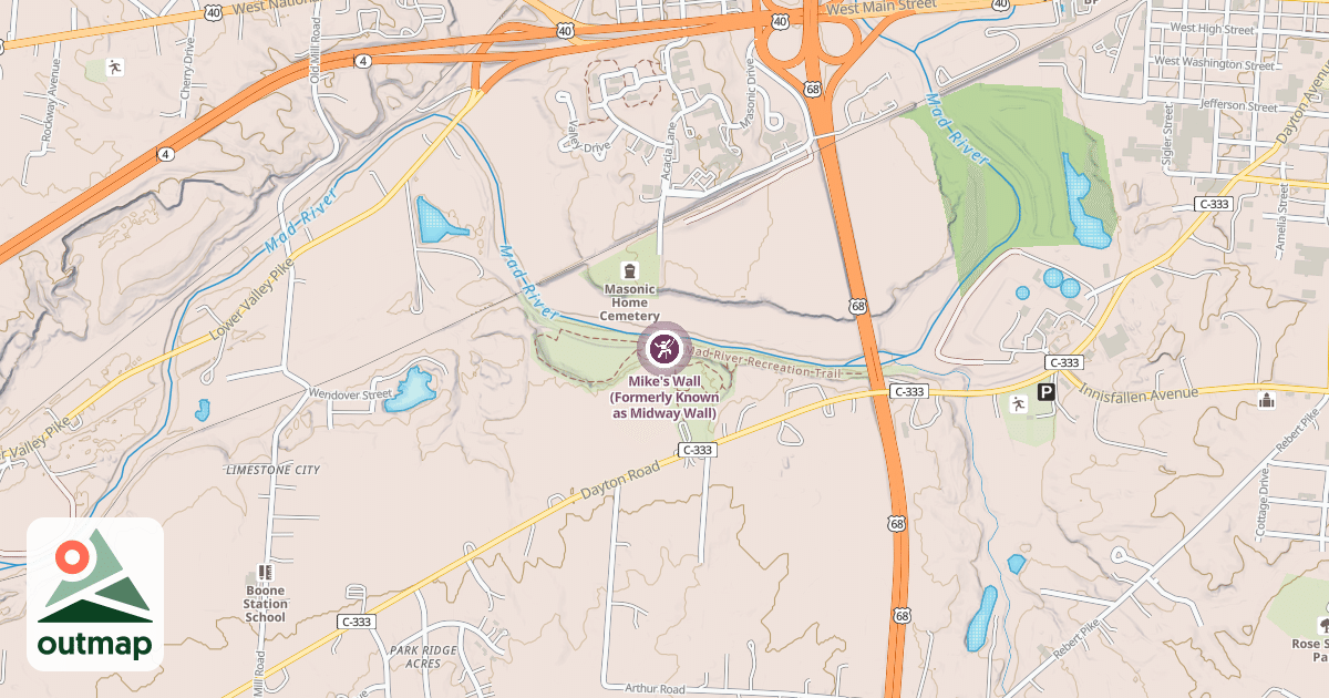 Map of Mike's Wall (Formerly Known as Midway Wall)