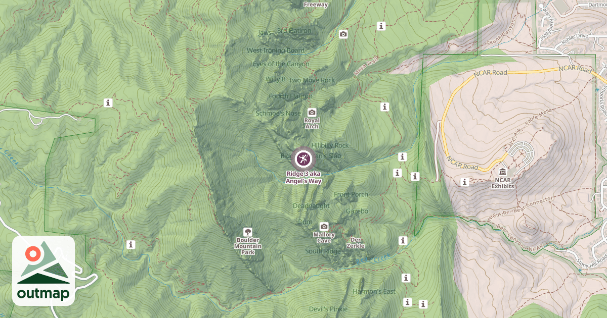 Map of Ridge 3 aka Angel's Way