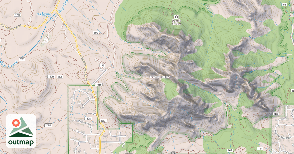 Map of Chimney Route