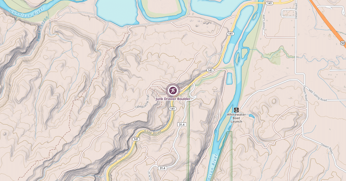 Map preview of Junk Drawer Boulder