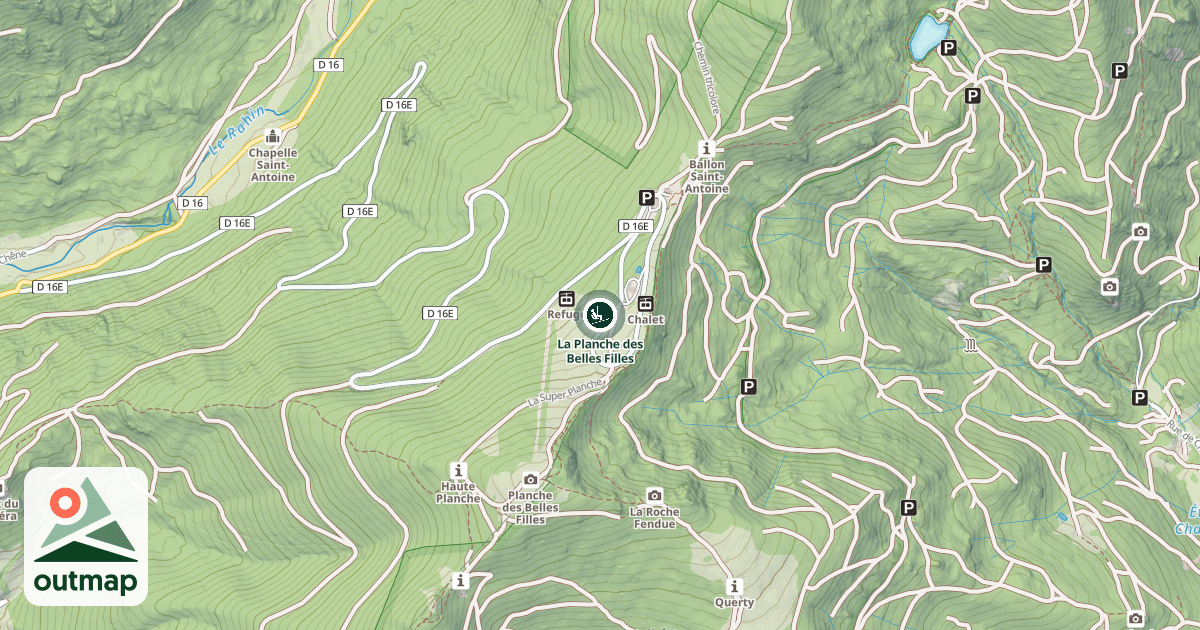 Map of La Planche des Belles Filles