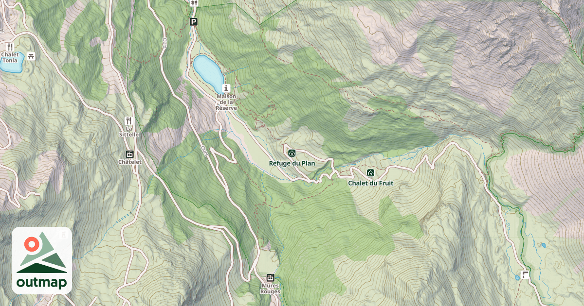 Map of Refuge du Plan