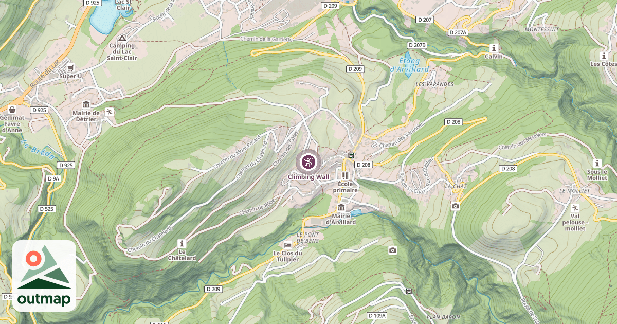 Map of Climbing Wall