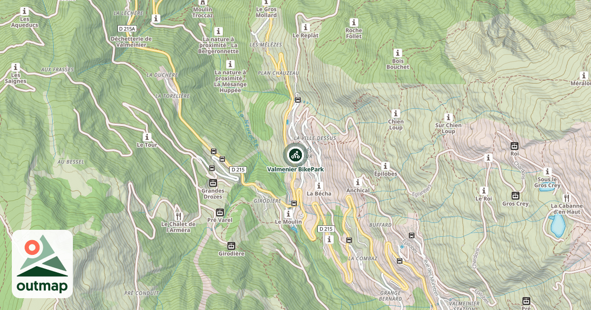 Map of Valmenier BikePark