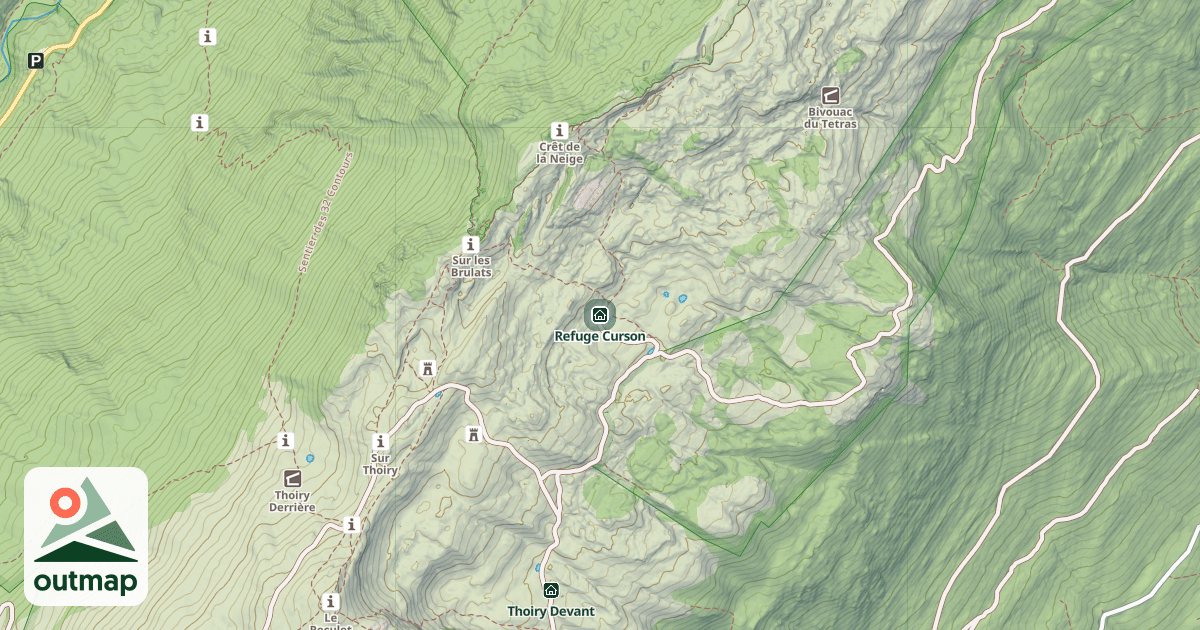 Map of Refuge Curson