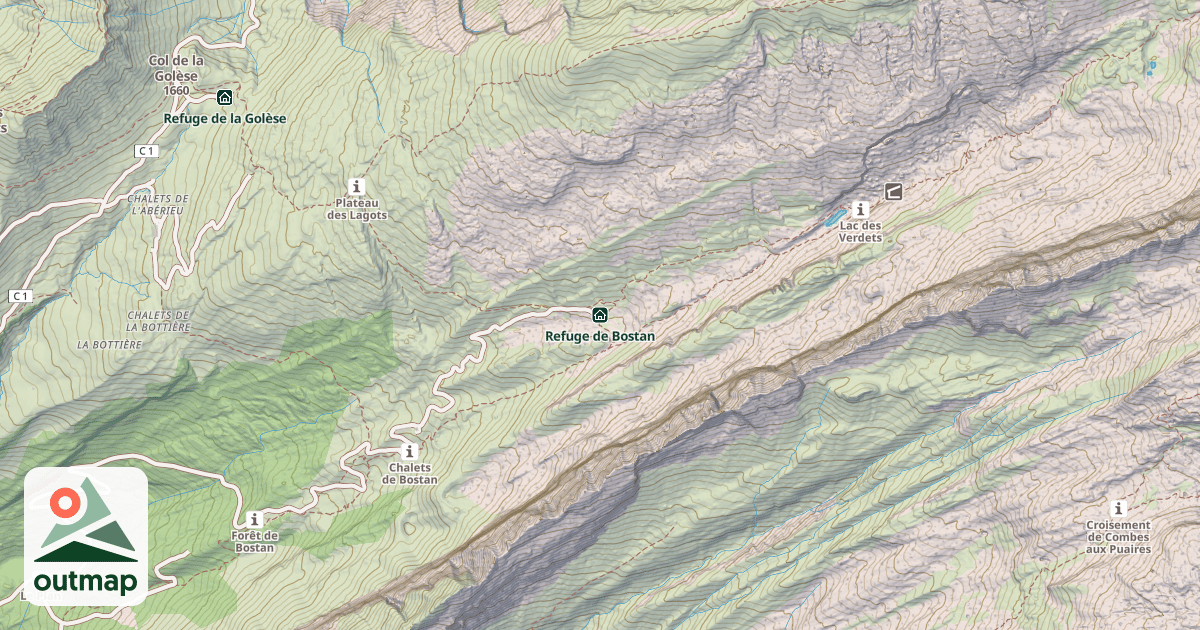 Map of Refuge de Bostan