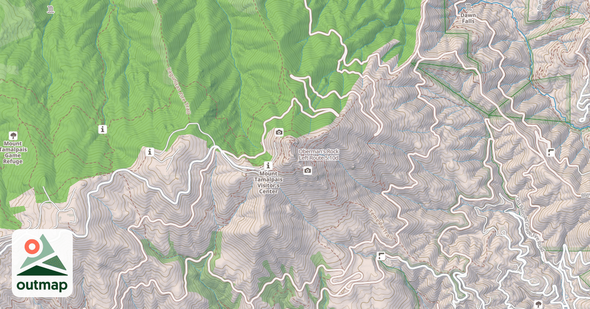 Map of Oberman's Rock Left Route
