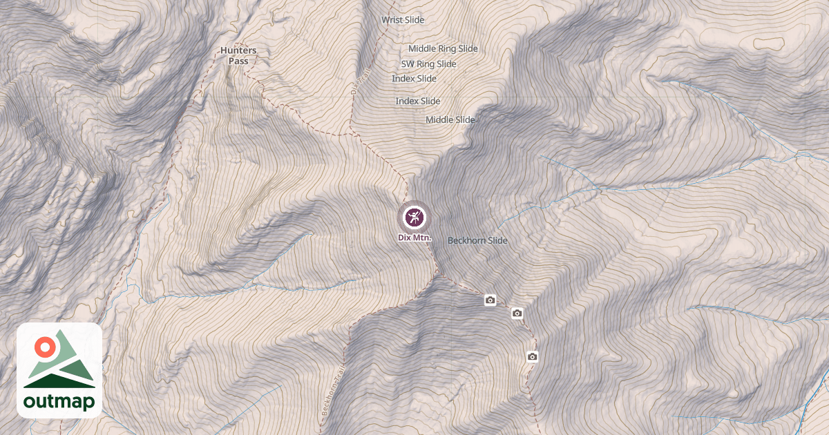 Map of Dix Mtn.