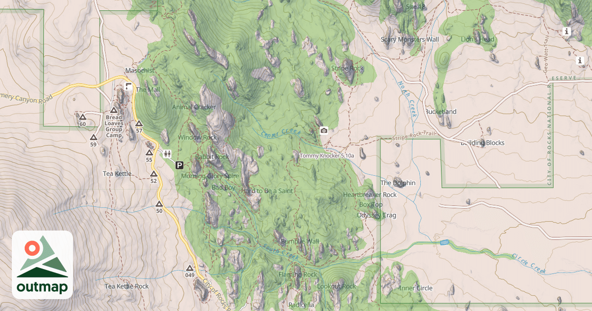 Map of Tommy Knocker