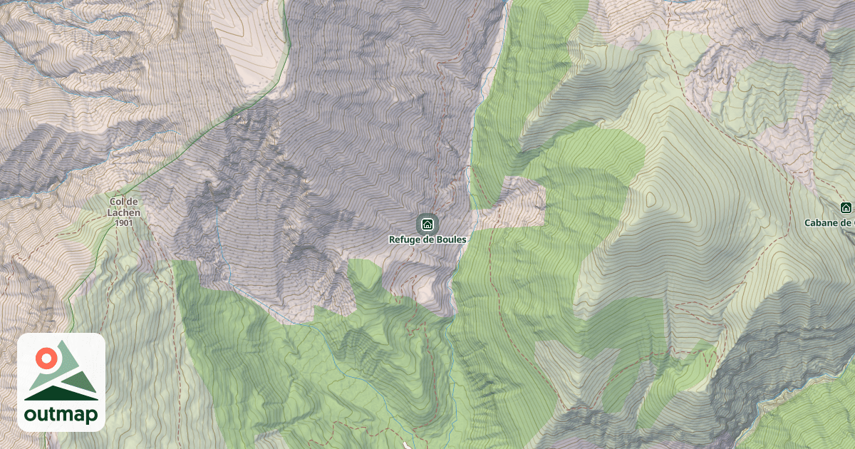 Map of Refuge de Boules