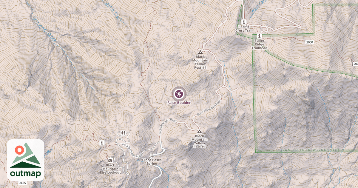 Map of False Boulder