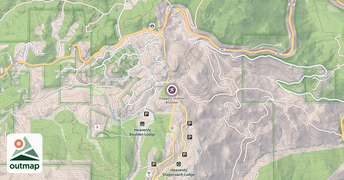 Map of Daggett Station Boulder