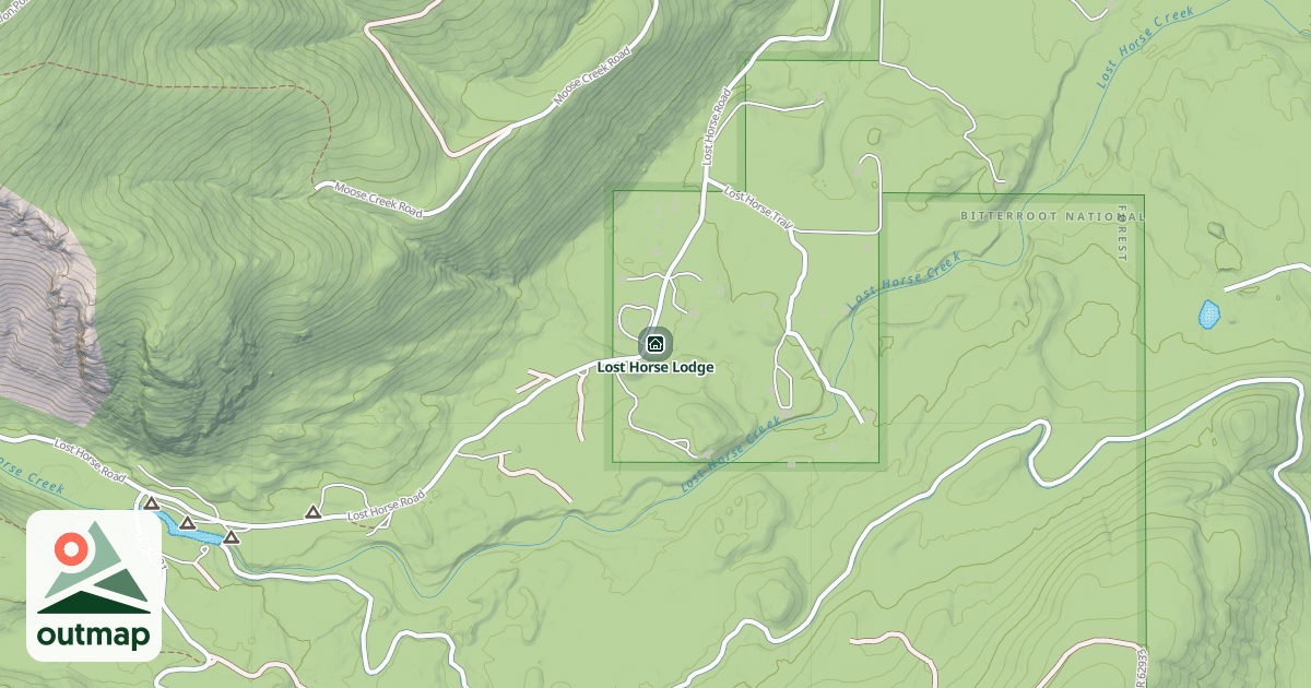 Map of Lost Horse Lodge
