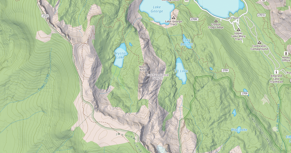 Map preview of East Face, Central Gully