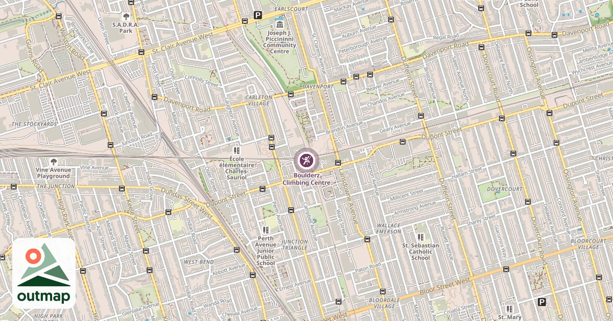 Map of Boulderz Climbing Centre